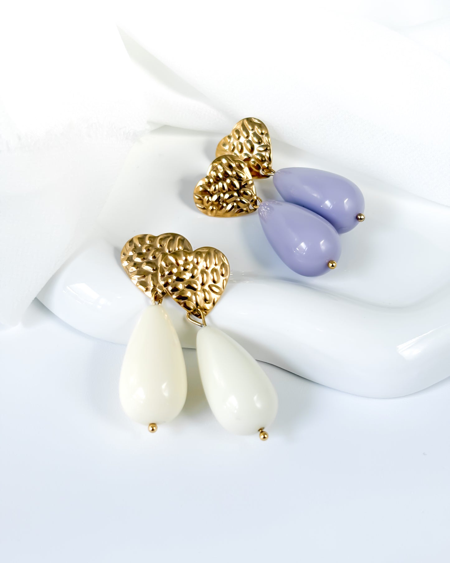 Boucles d'oreilles CLOÉ - lilas