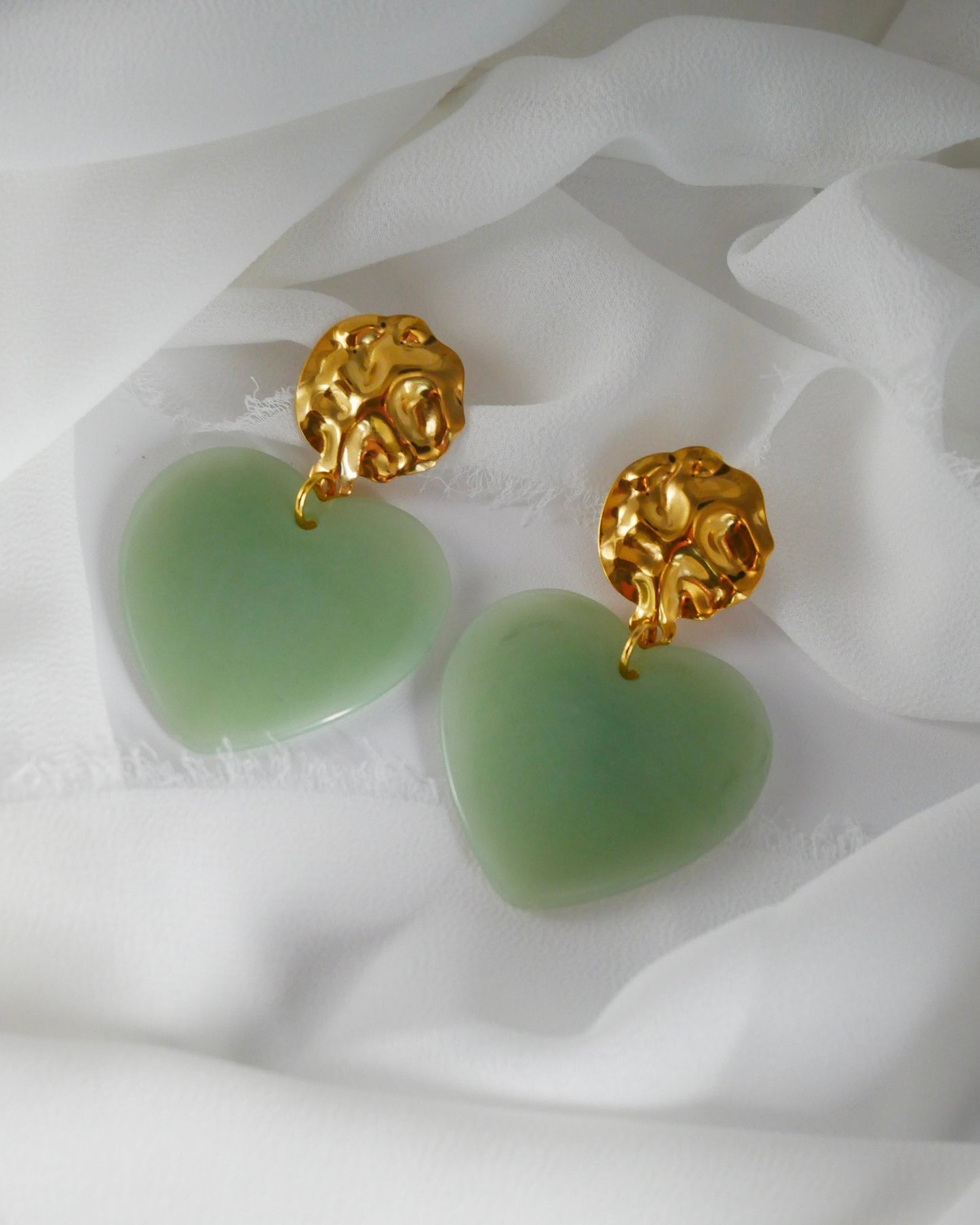 Boucles d'oreilles GISÈLE - vert d'eau