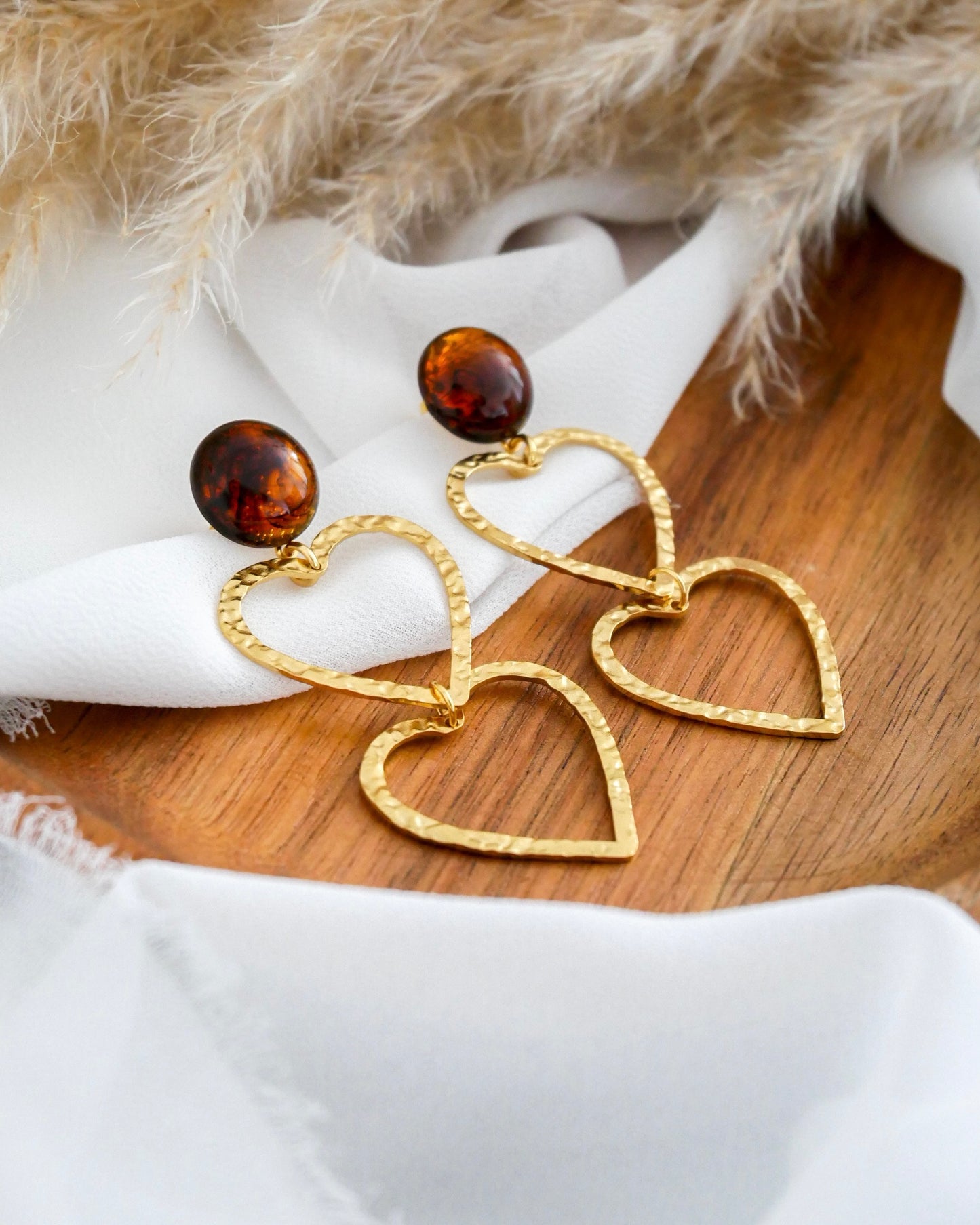 Boucles d'oreilles CLÉA - marron