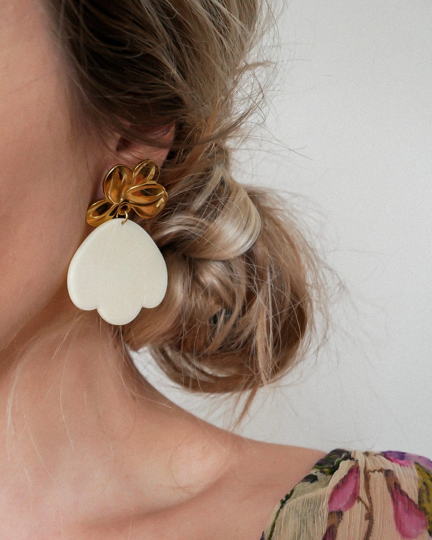 Boucles d'oreilles DÉLIA - écru