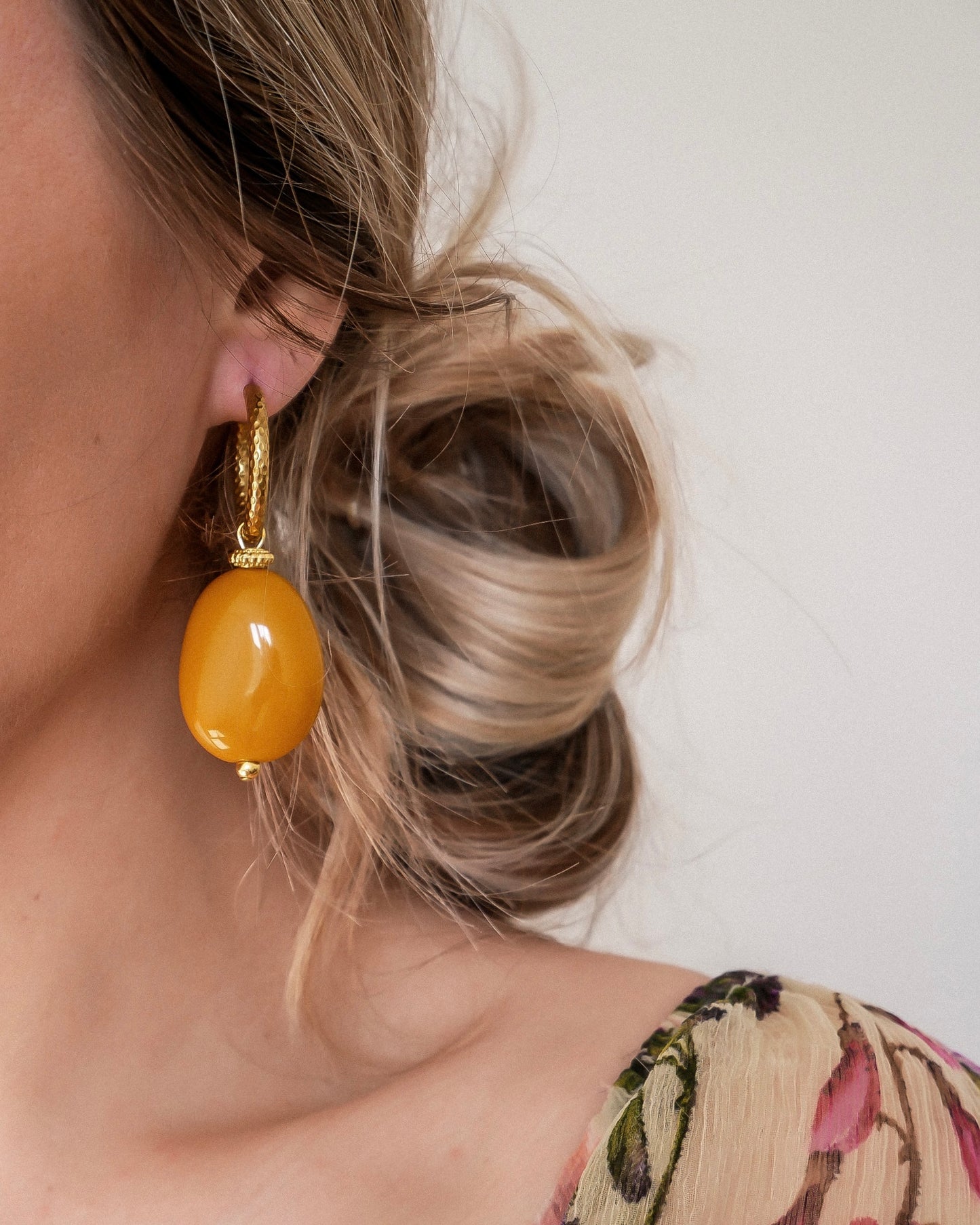 Boucles d'oreilles GIA - jaune ocre