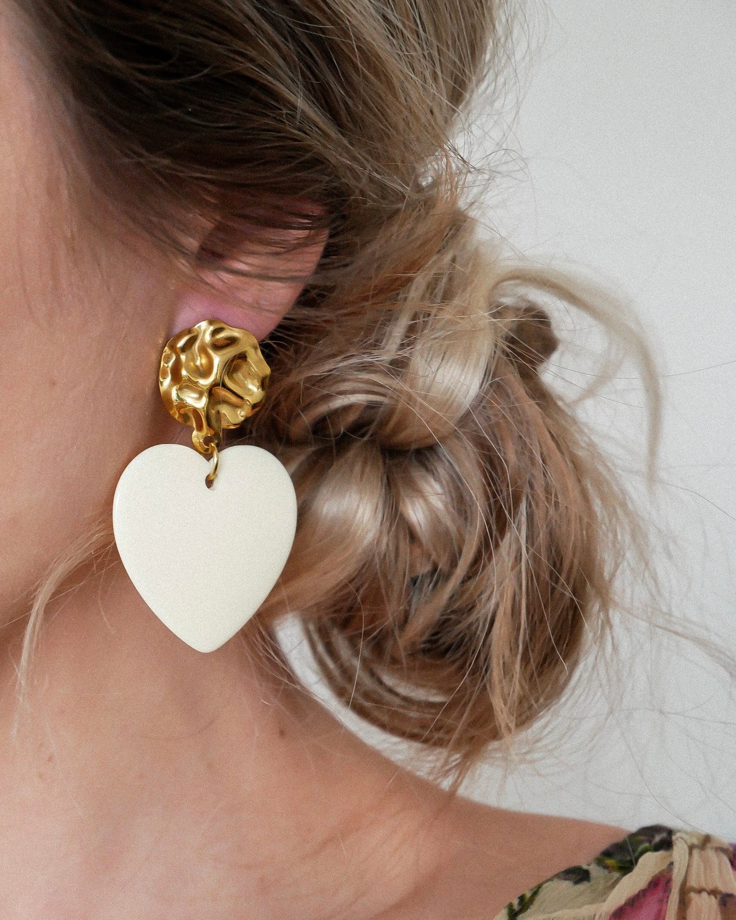 Boucles d'oreilles GISÈLE - écru