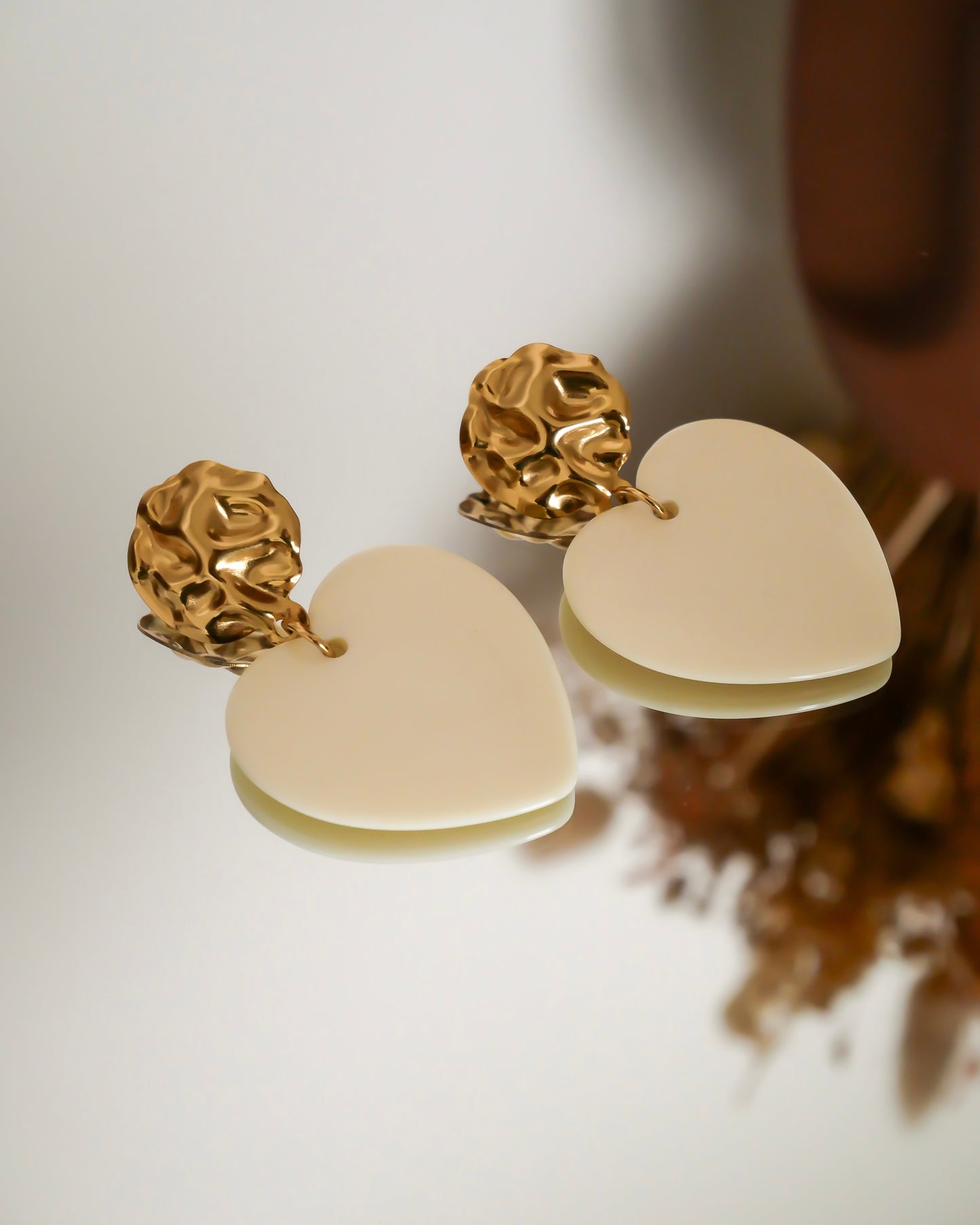 Boucles d'oreilles GISÈLE - écru