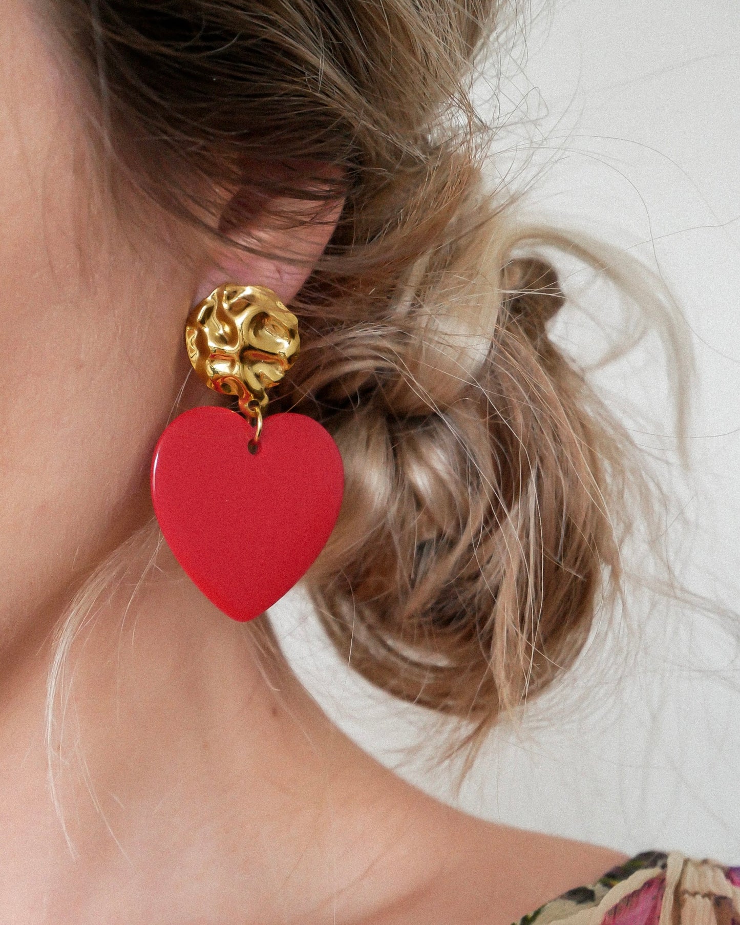 Boucles d'oreilles GISÈLE - rouge