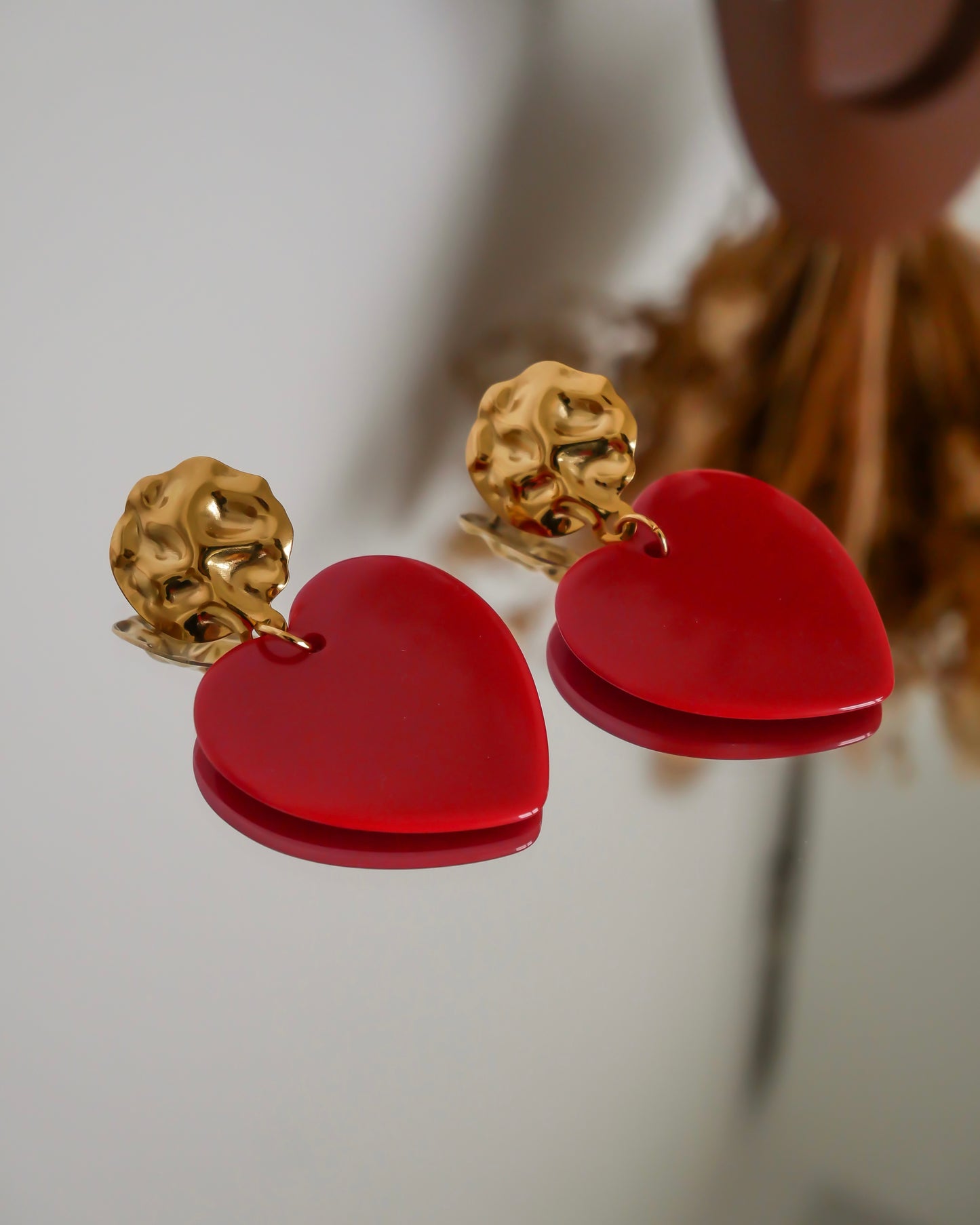 Boucles d'oreilles GISÈLE - rouge