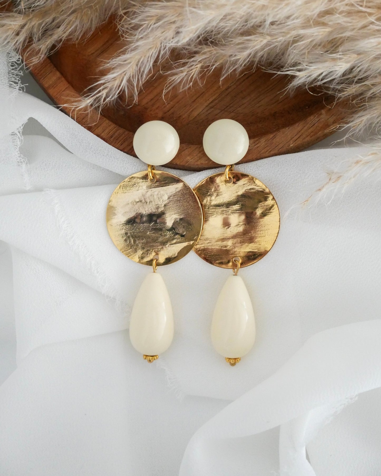 Boucles d'oreilles GIULIA - écru