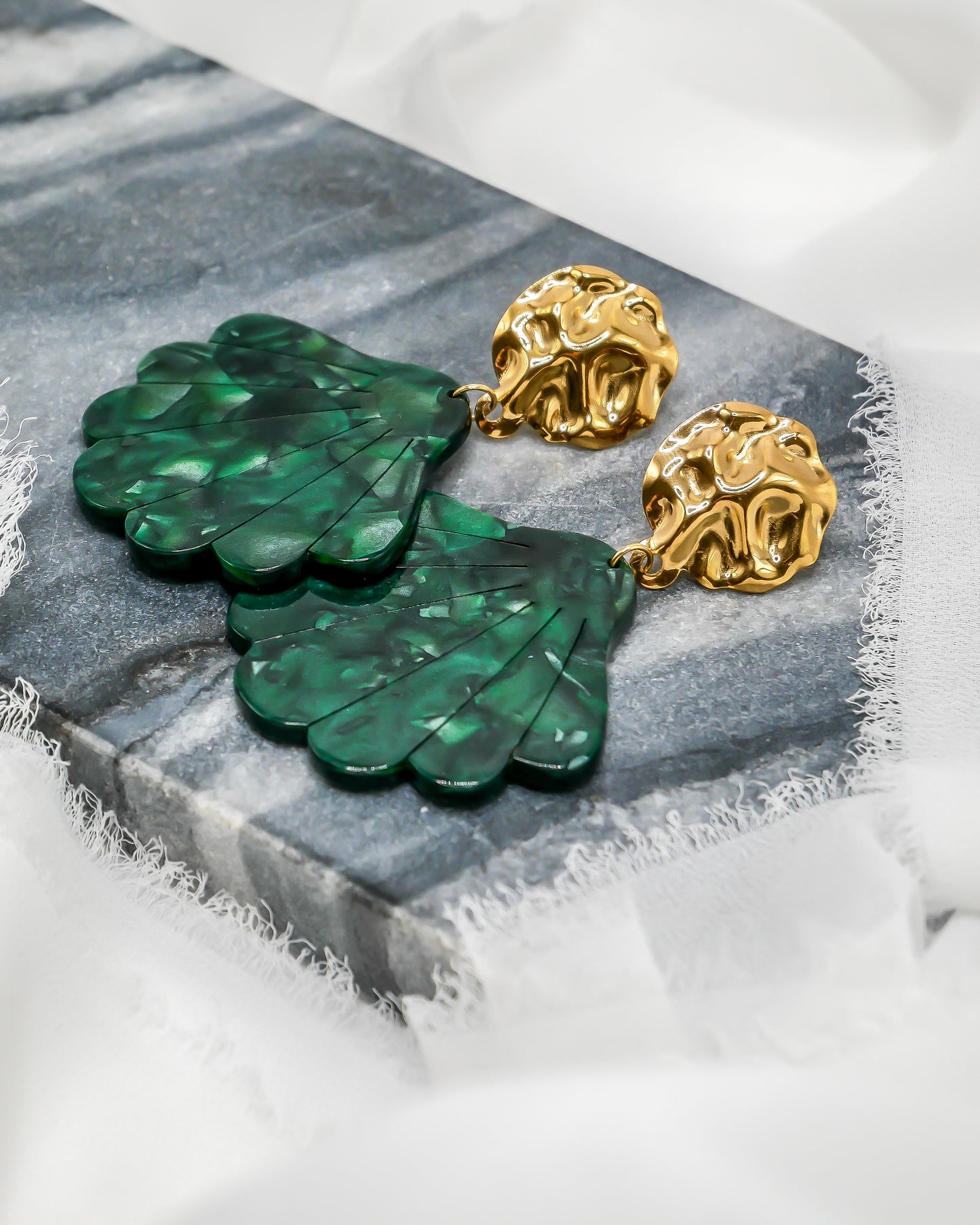 Boucles d'oreilles MALO - vert
