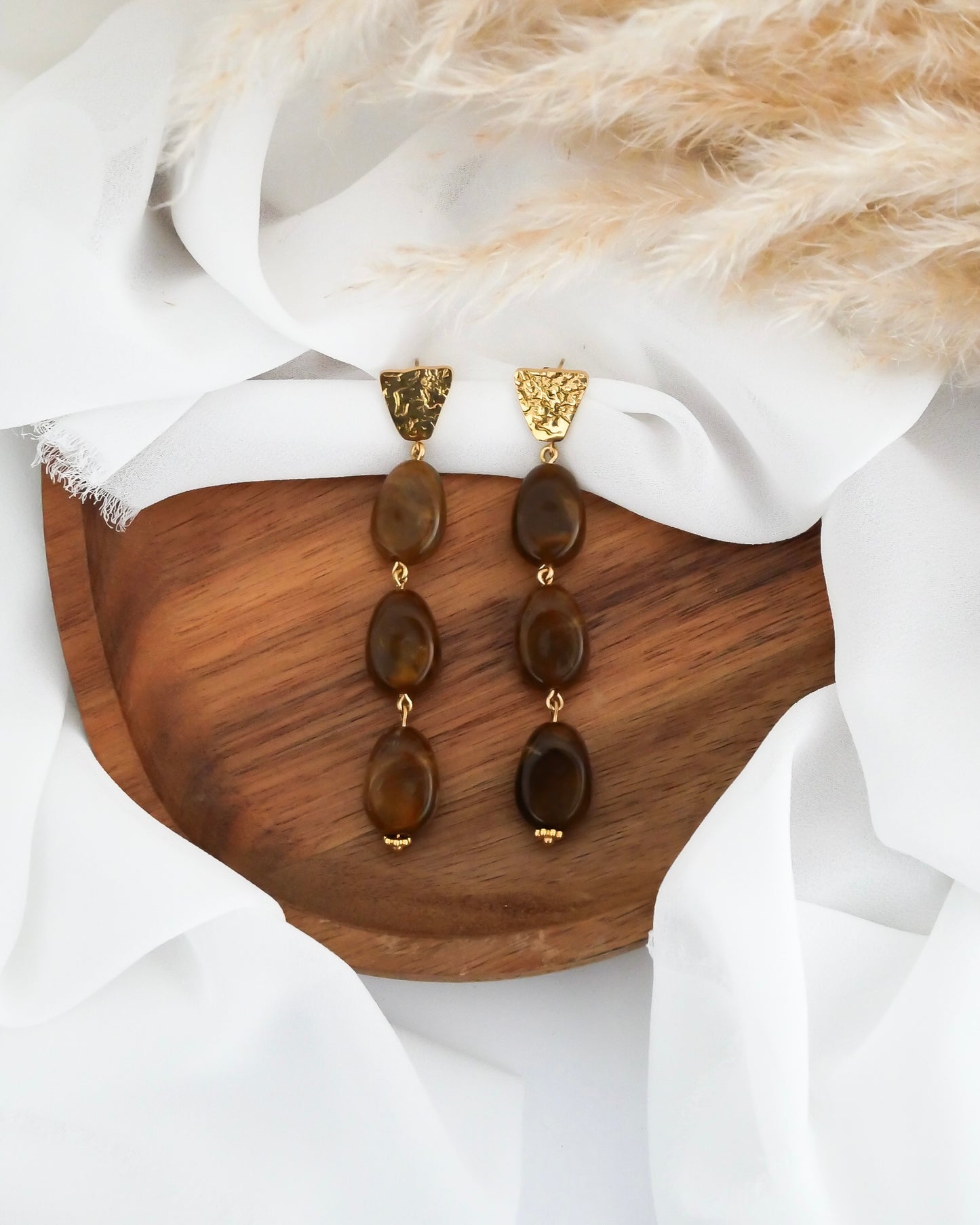 Boucles d'oreilles MARTINA - marron