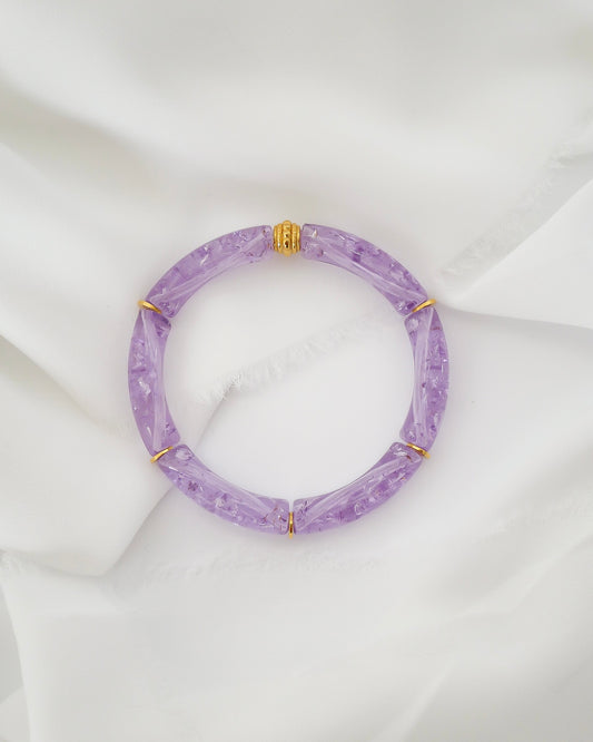 Bracelet PABLITO #3 - violet craquelé