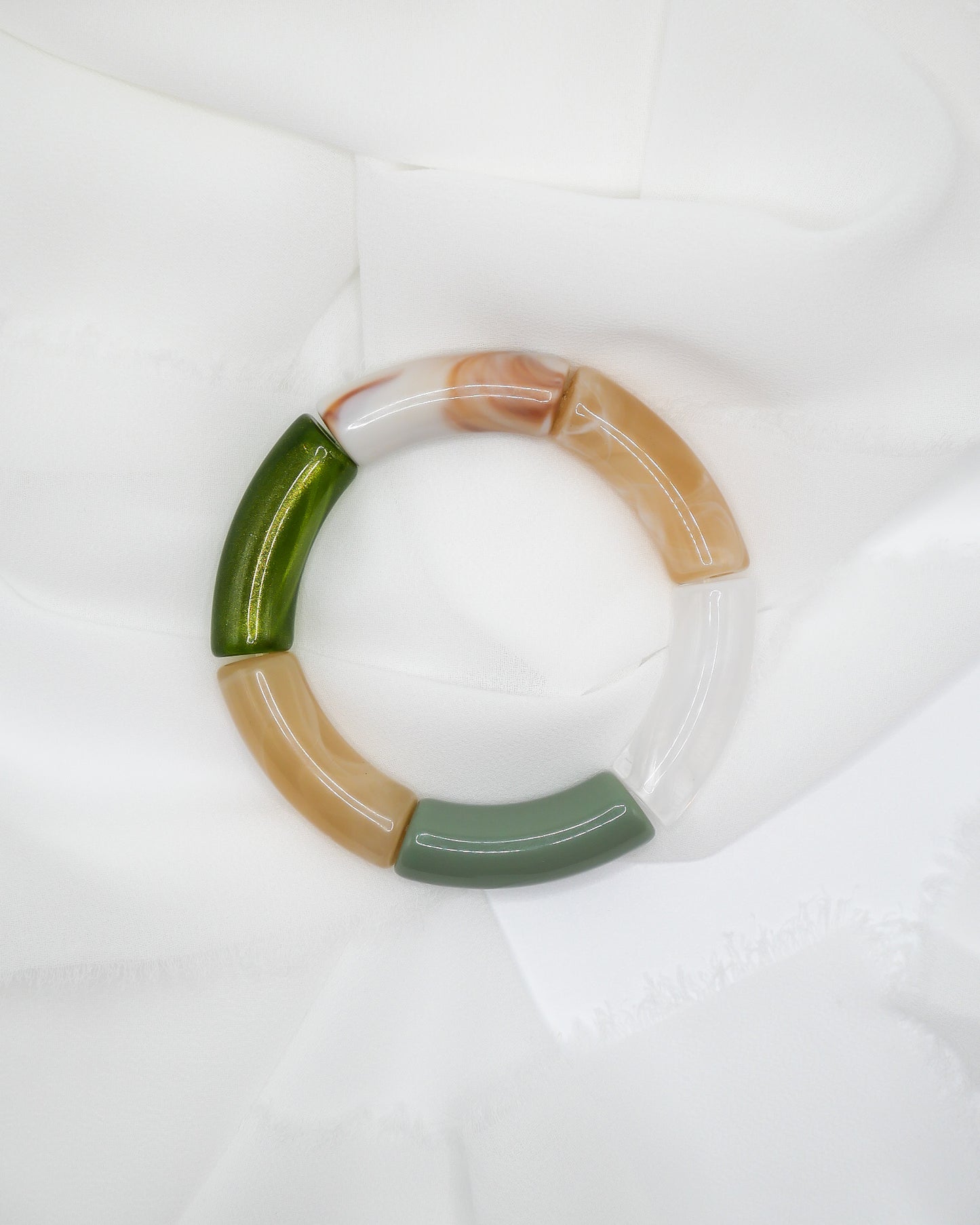 Bracelet PABLO #1 - vert/beige