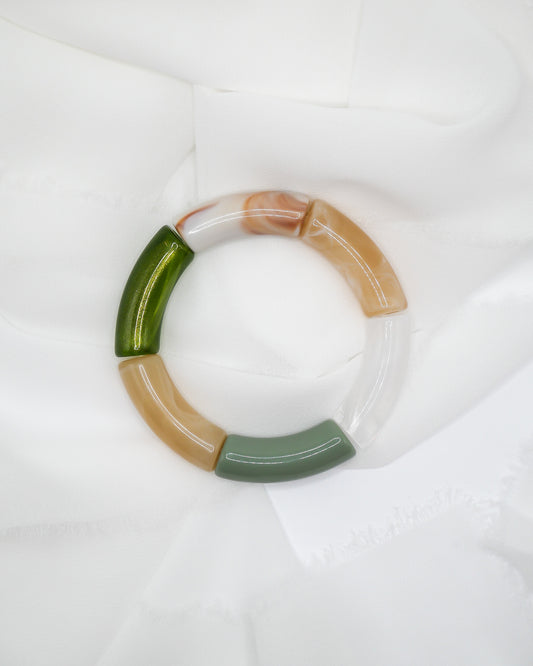 Bracelet PABLO  #1 - vert/beige