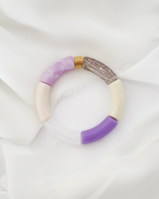 Bracelet PABLO #3 - lilas/violet/nude