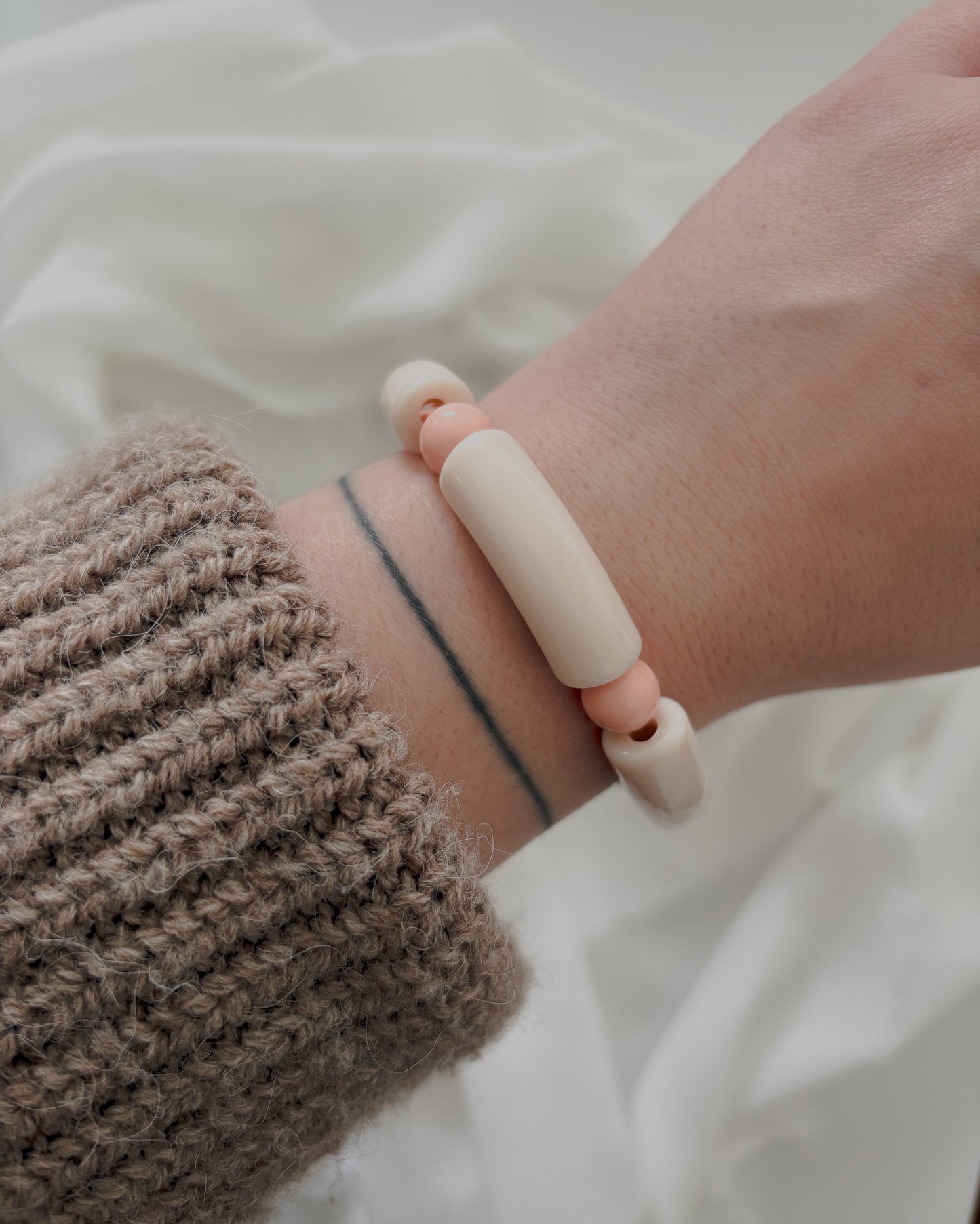 Bracelet PABLO #7 - nude/rose clair