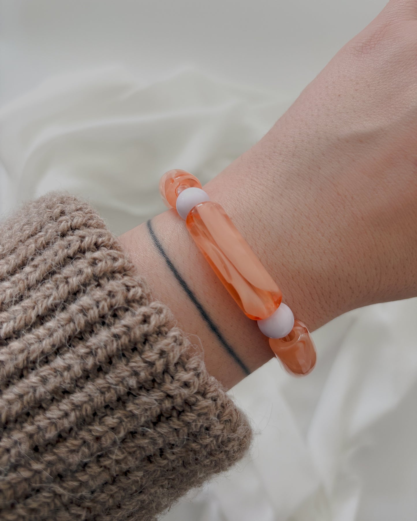 Bracelet PABLO #7 - pêche/parme