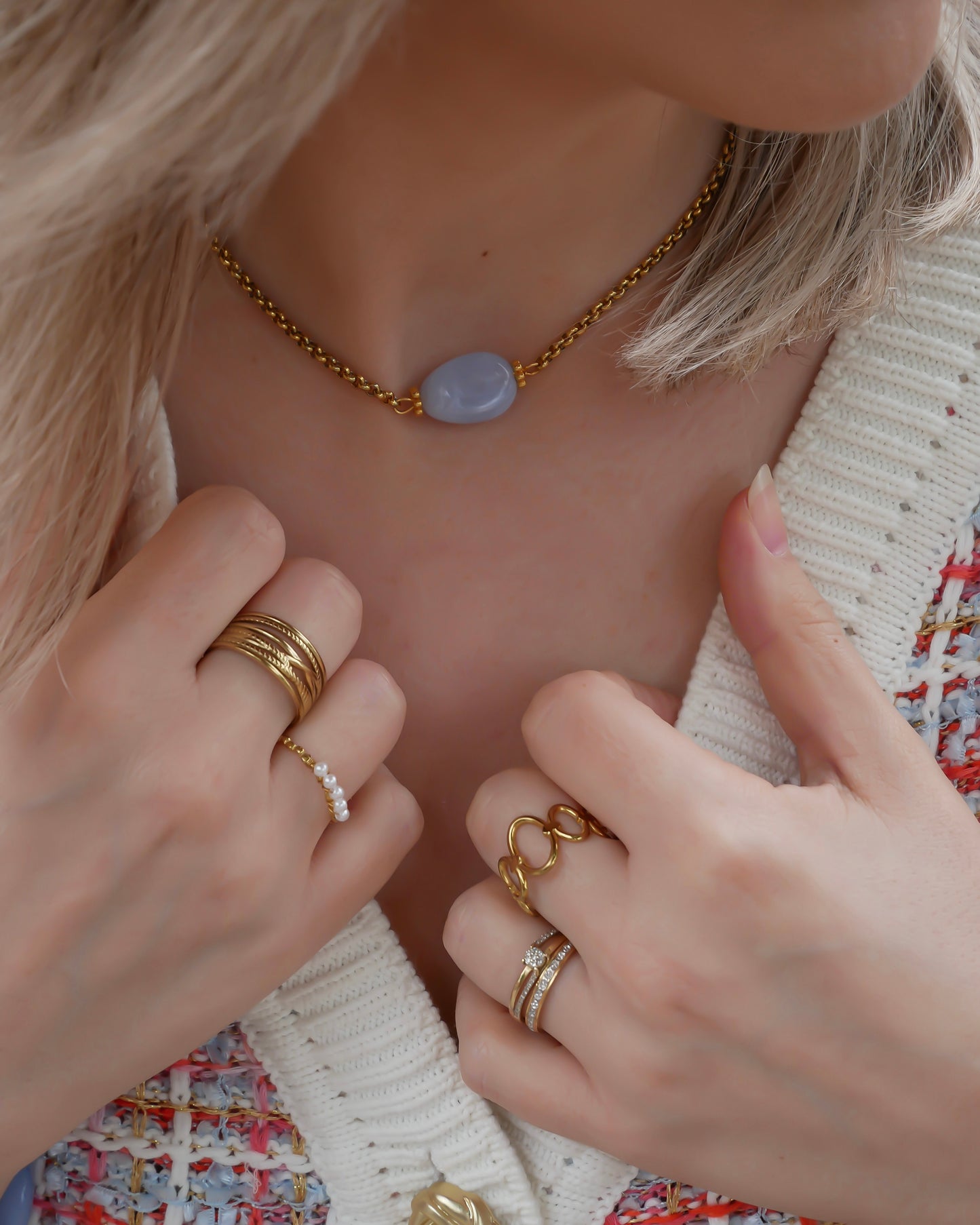 Collier MARTA - bleu ciel