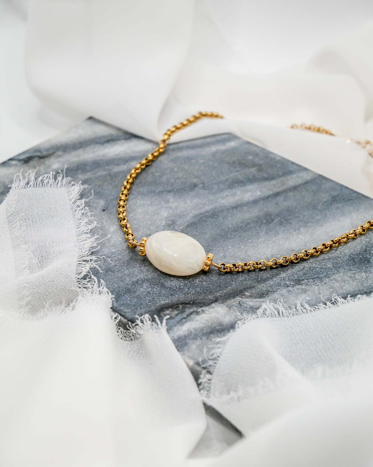 Collier MARTA - blanc