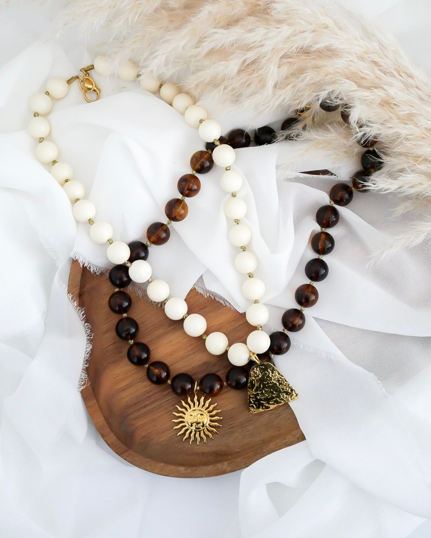 Collier PAULA - marron
