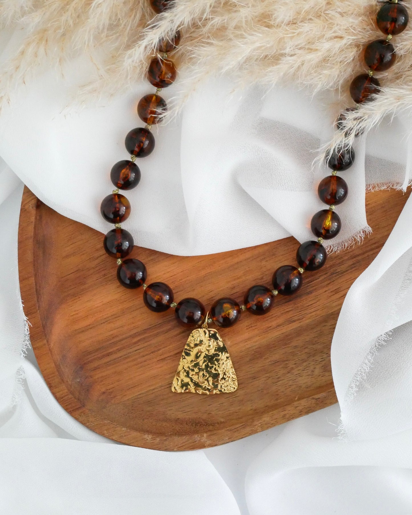 Collier PAULA - marron