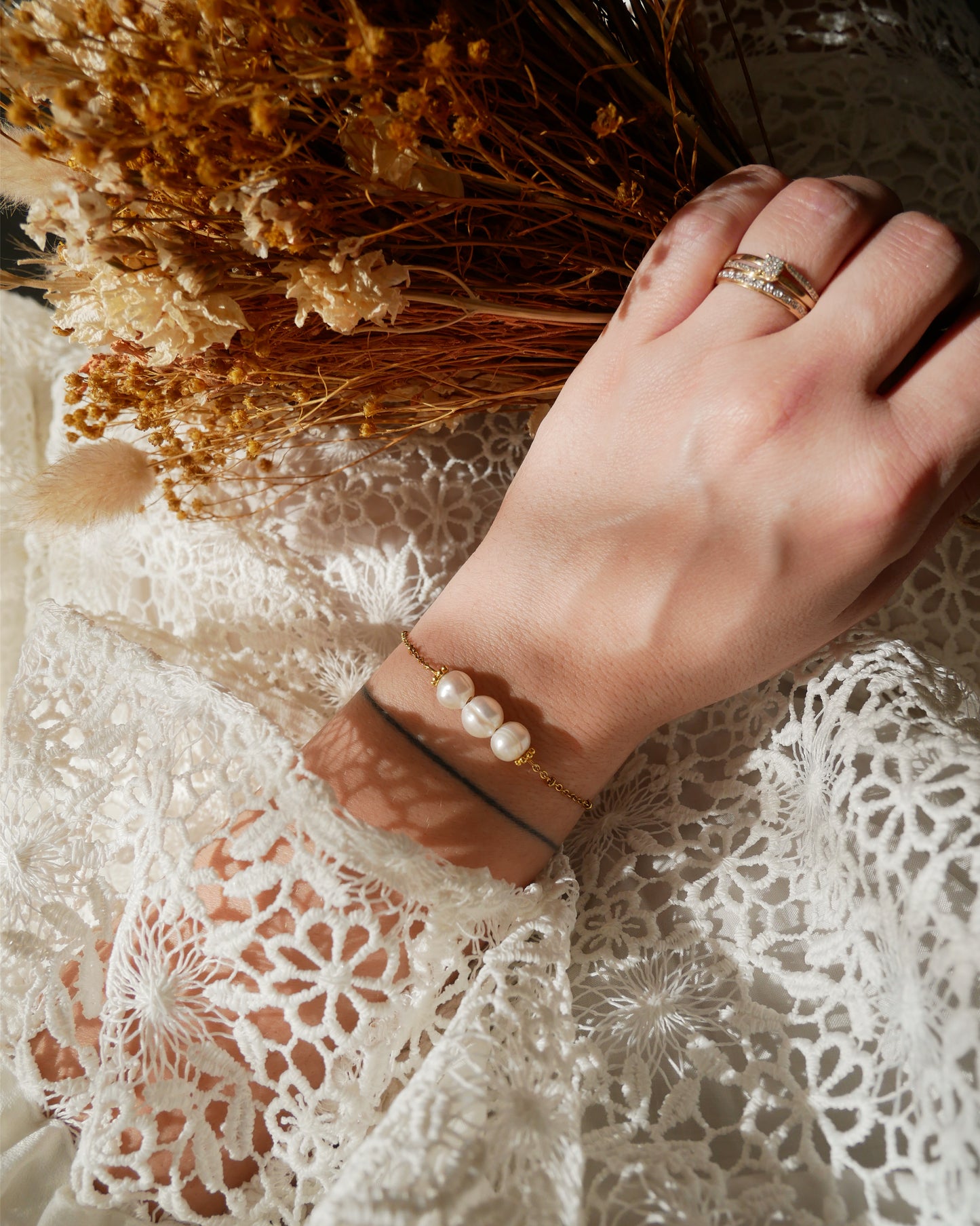Bracelet BONNIE - blanc nacré
