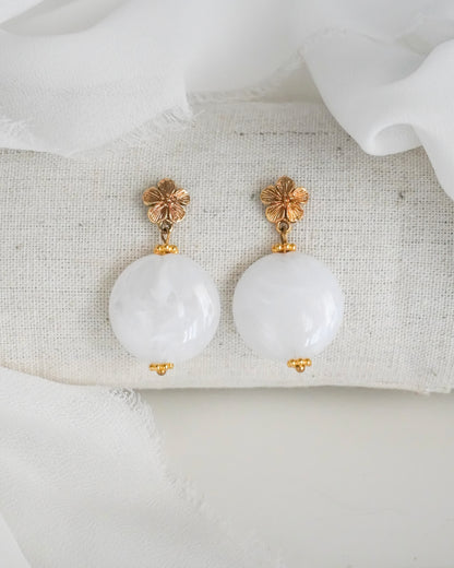 Boucles d'oreilles DEVA - blanc