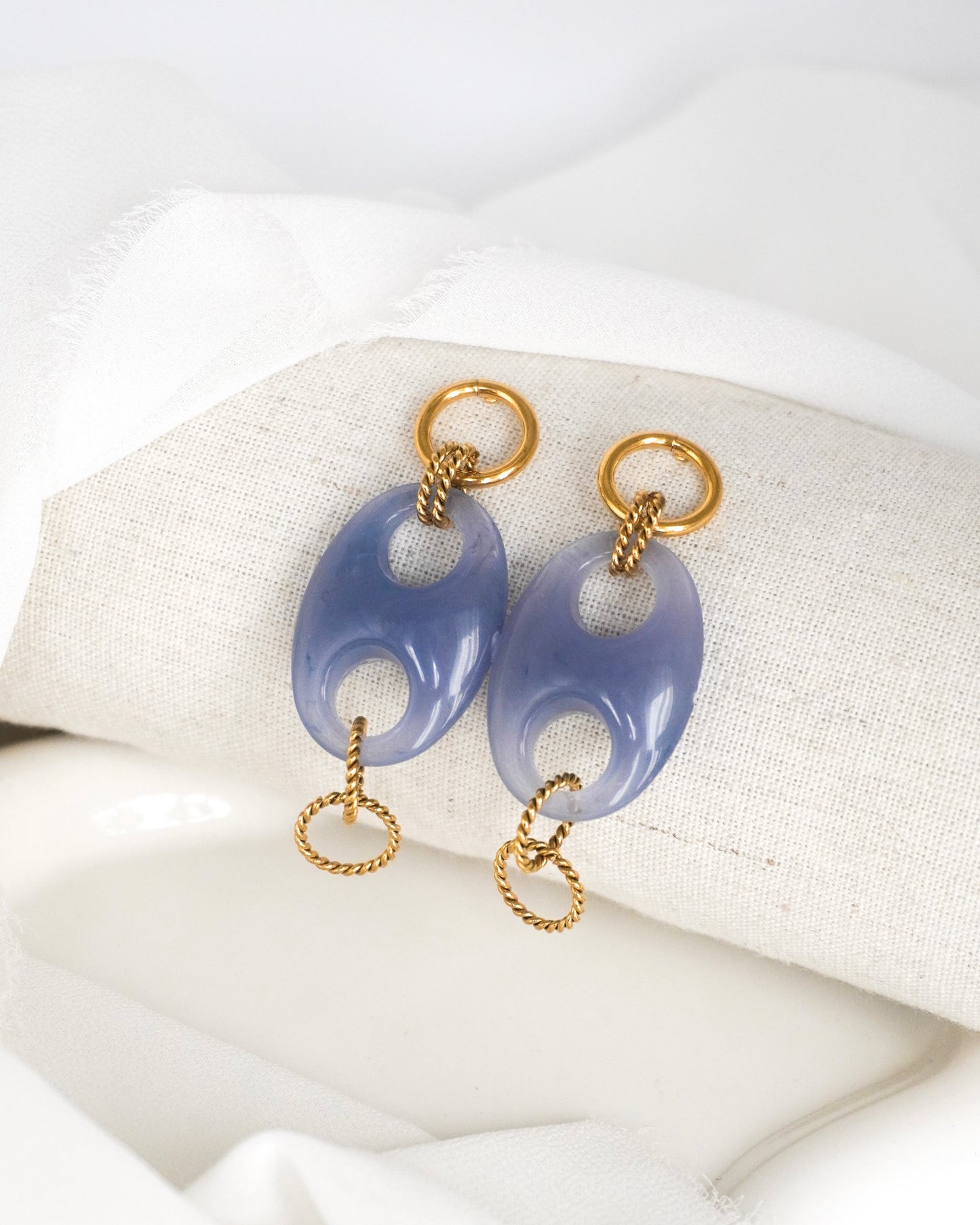 Boucles d'oreilles GIGI - bleu clair