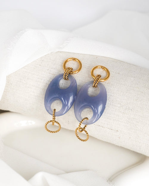 Boucles d'oreilles GIGI - bleu clair