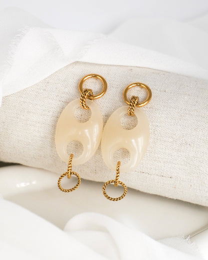 Boucles d'oreilles GIGI - crème