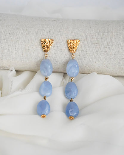 Boucles d'oreilles MARTINA - bleu clair