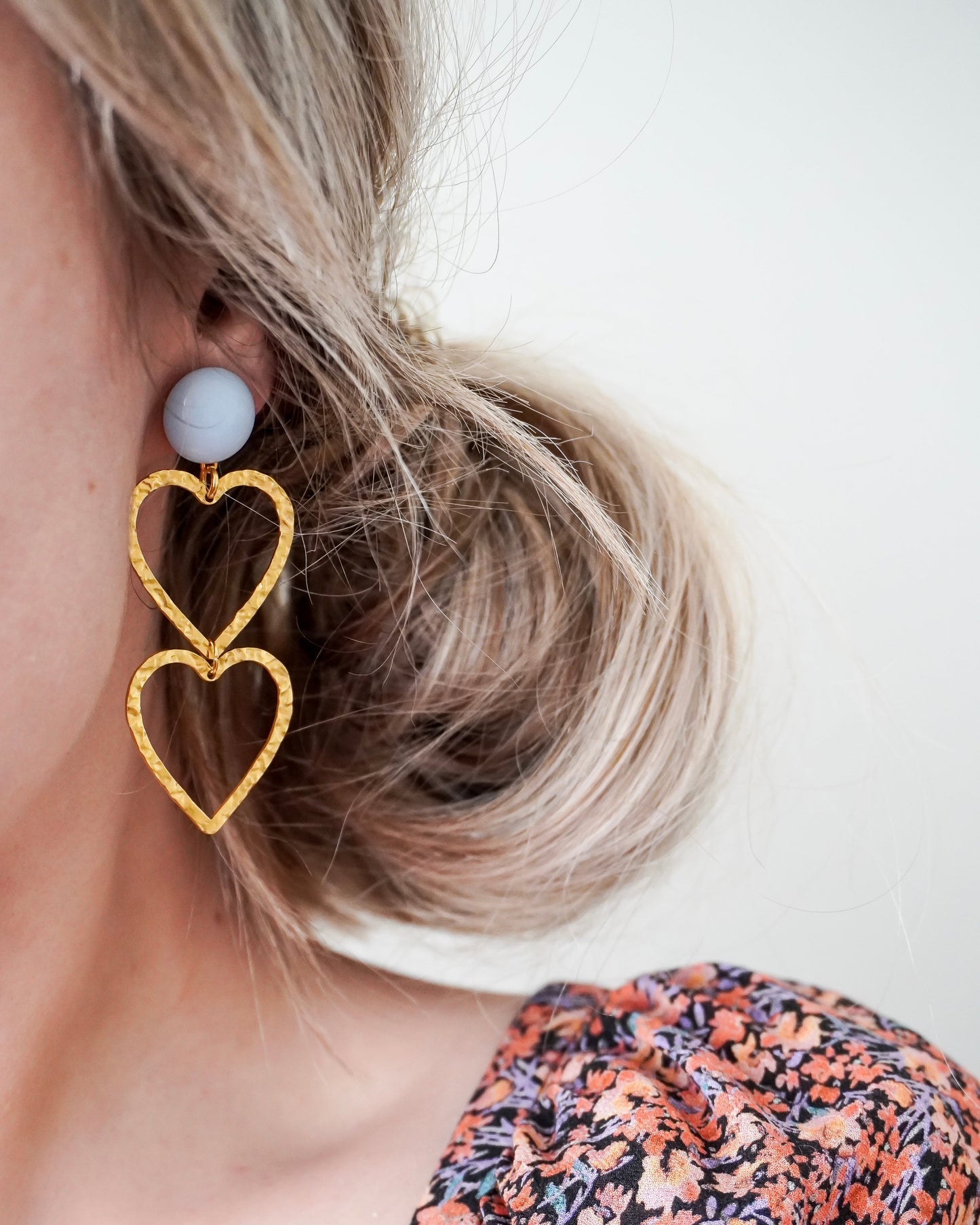 Boucles d'oreilles CLÉA - bleu ciel