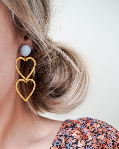 Boucles d'oreilles CLÉA - bleu ciel