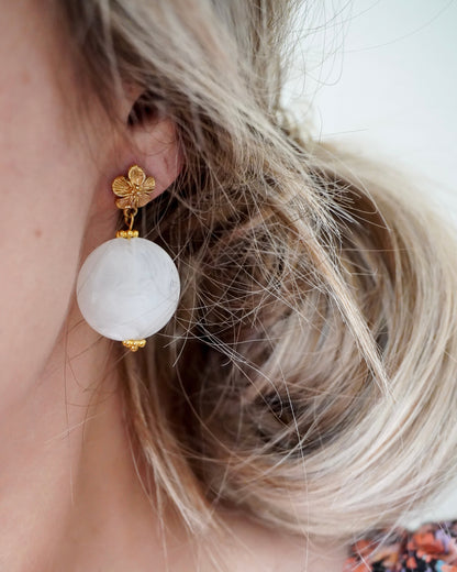 Boucles d'oreilles DEVA - blanc