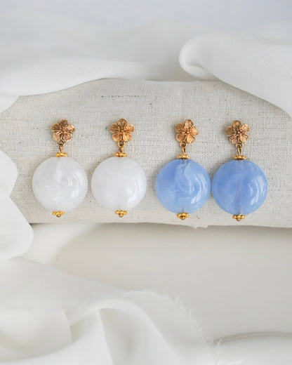 Boucles d'oreilles DEVA - bleu clair