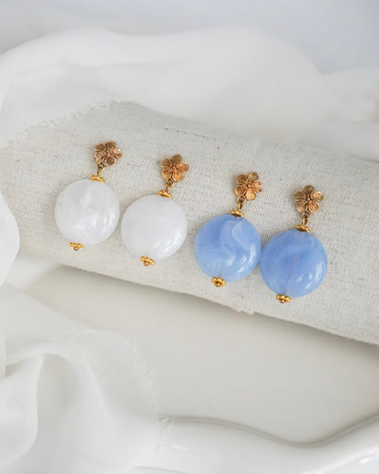 Boucles d'oreilles DEVA - blanc