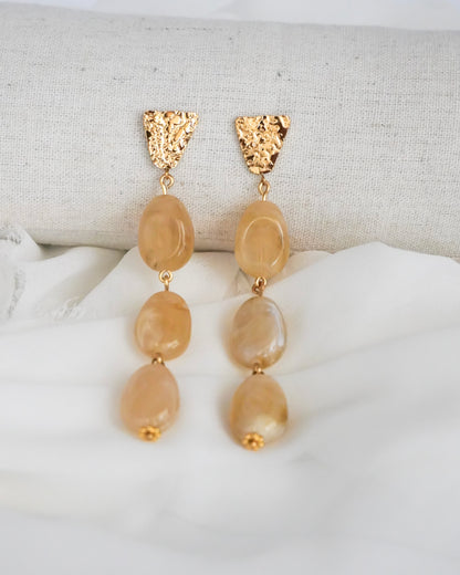 Boucles d'oreilles MARTINA - beige