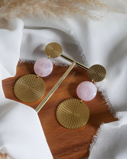 Boucles d'oreilles CIARA - rose clair