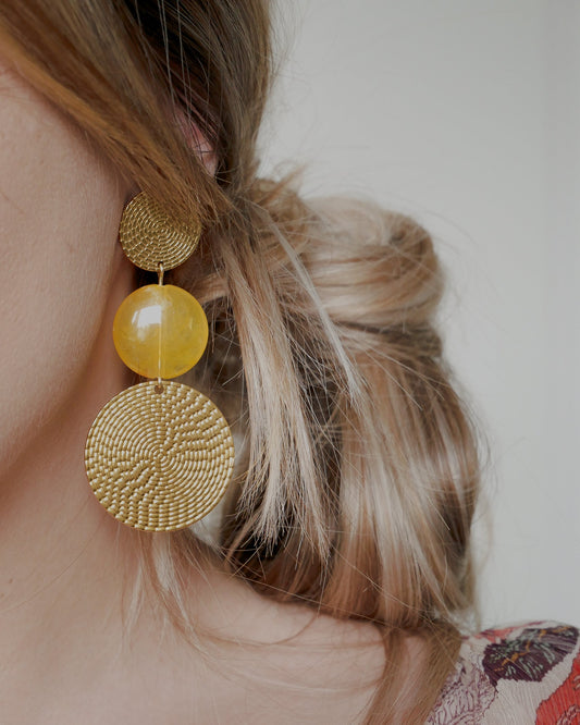 Boucles d'oreilles CIARA - jaune