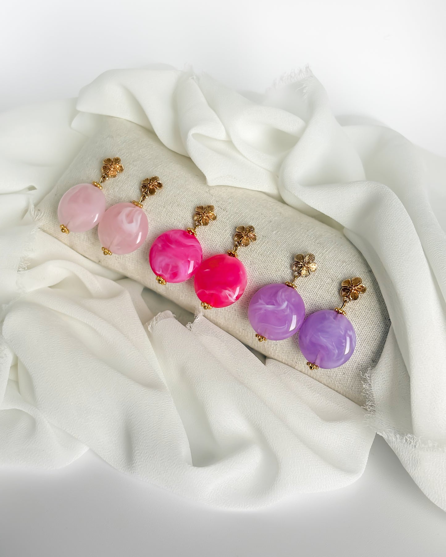 Boucles d'oreilles DEVA - lilas
