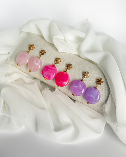 Boucles d'oreilles DEVA - lilas