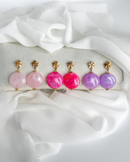 Boucles d'oreilles DEVA - bleu clair