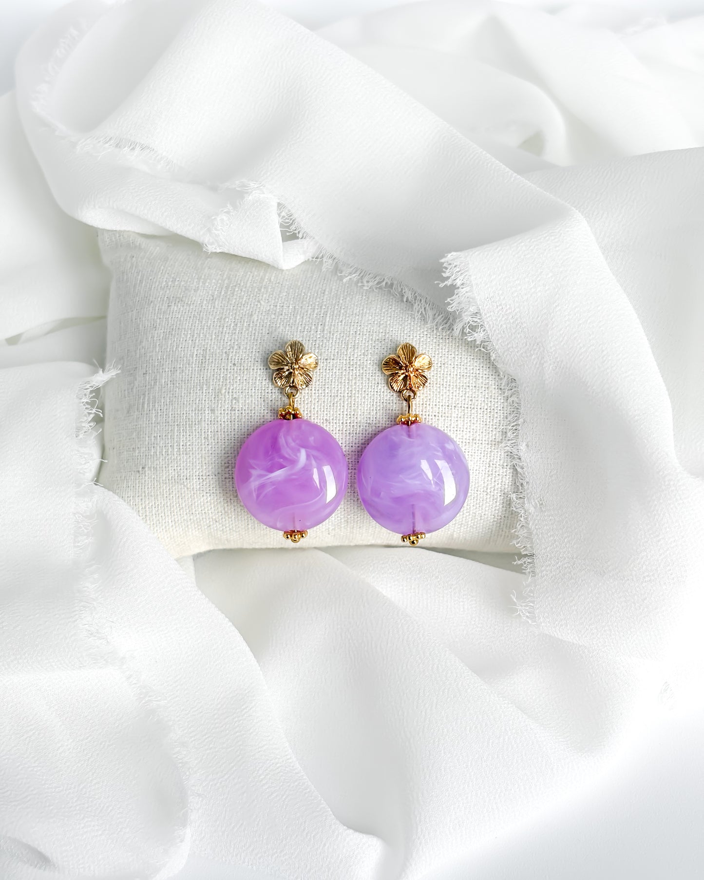 Boucles d'oreilles DEVA - lilas