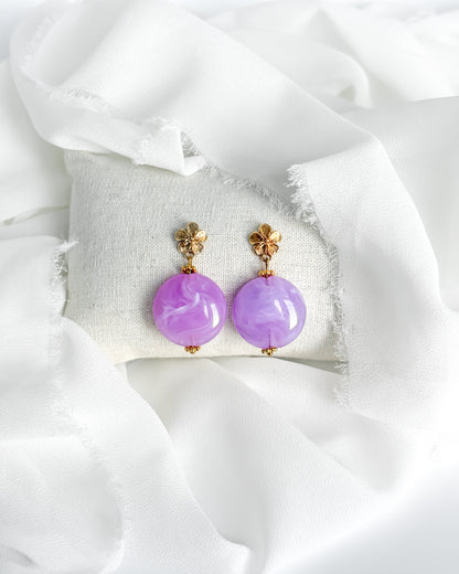 Boucles d'oreilles DEVA - lilas