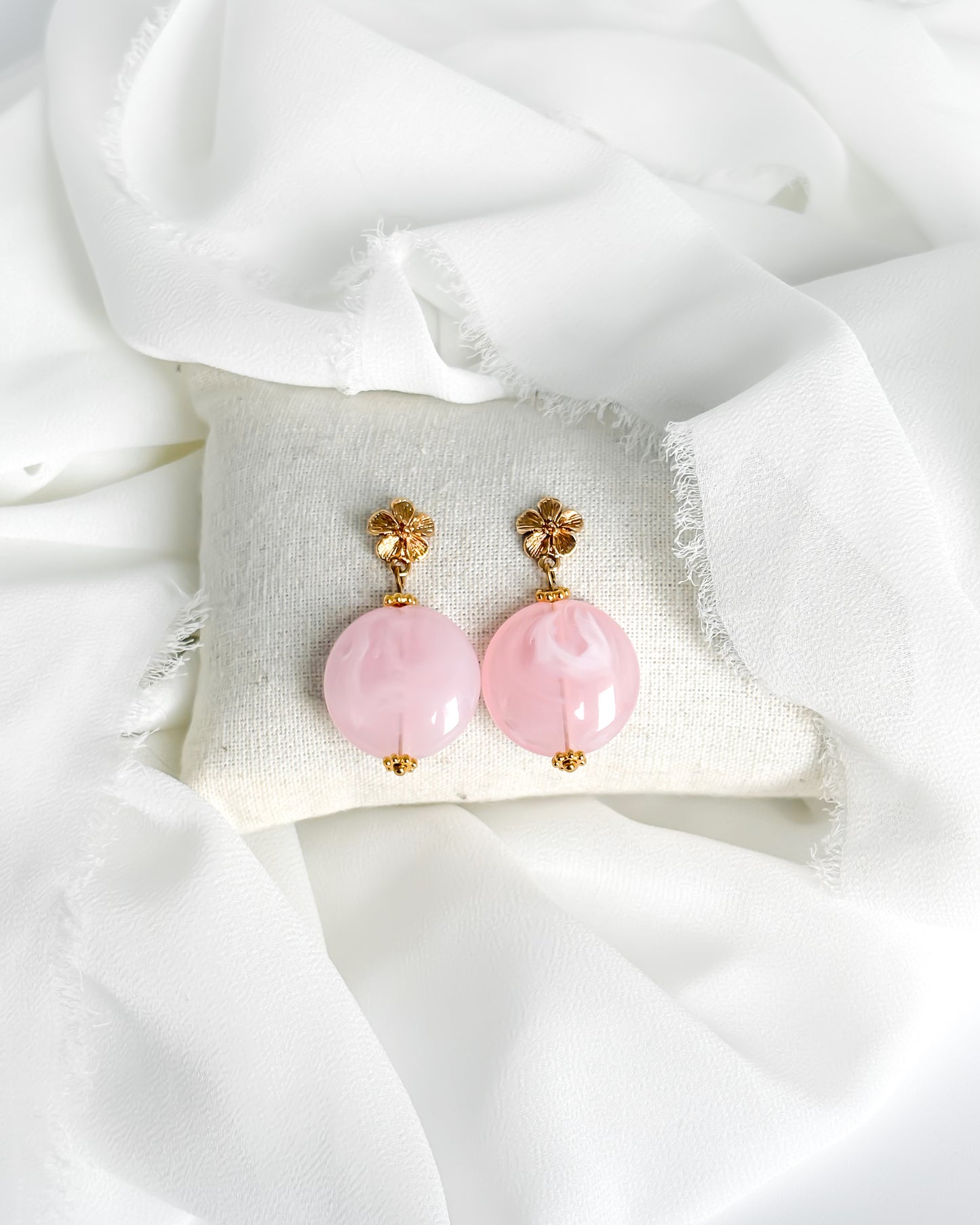 Boucles d'oreilles DEVA - rose clair