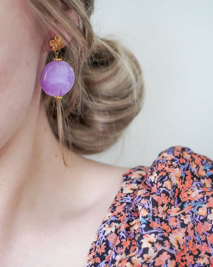 Boucles d'oreilles DEVA - lilas
