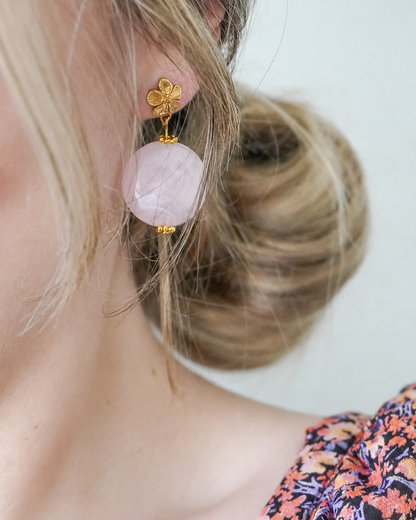 Boucles d'oreilles DEVA - rose clair