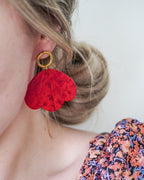 Boucles d'oreilles FEDERICA - rouge