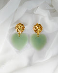 Boucles d'oreilles GISÈLE - vert d'eau