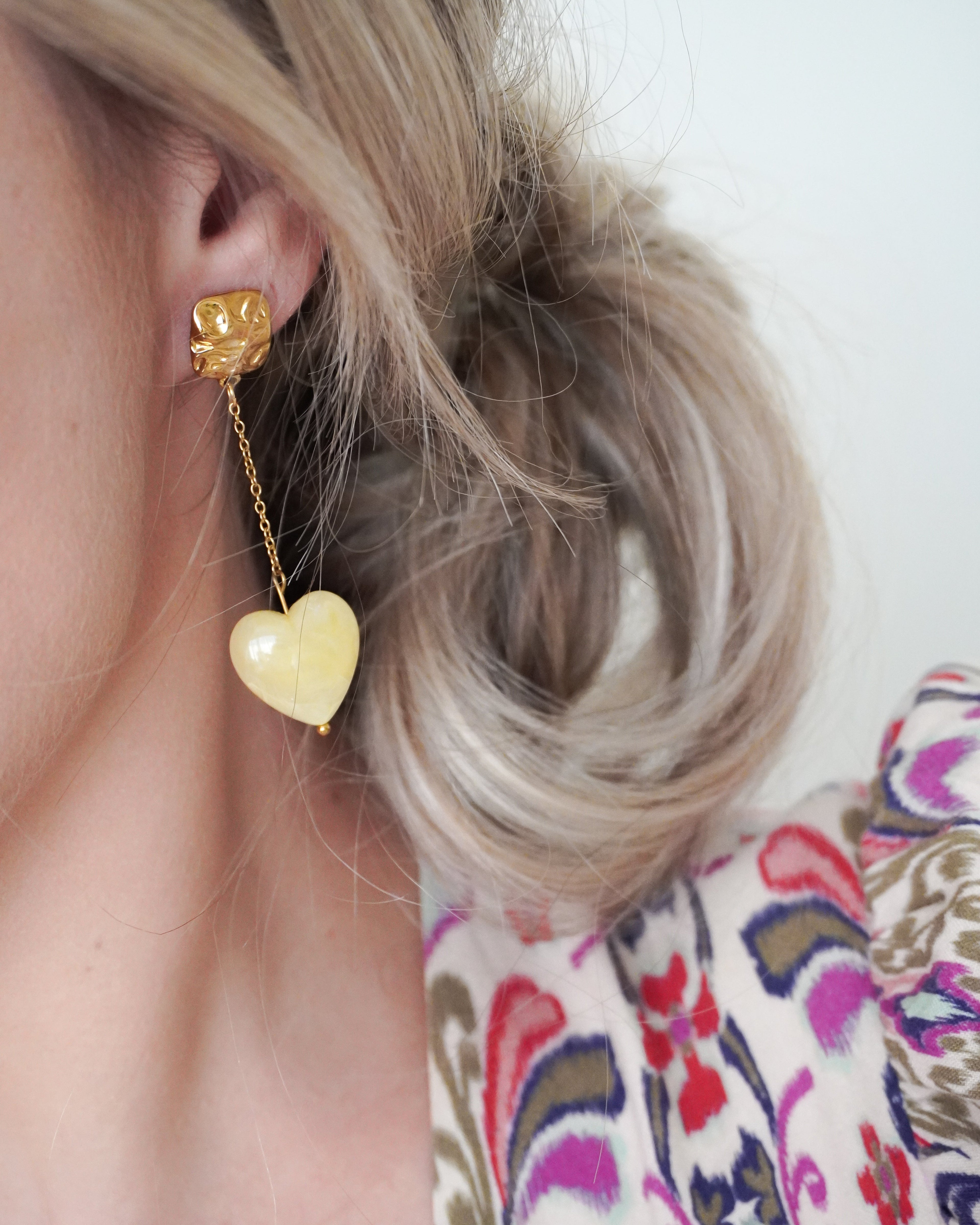 Boucles d'oreilles MAÏA - jaune