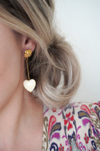 Boucles d'oreilles MAÏA - crème
