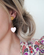 Boucles d'oreilles MAÏA - rose dragée