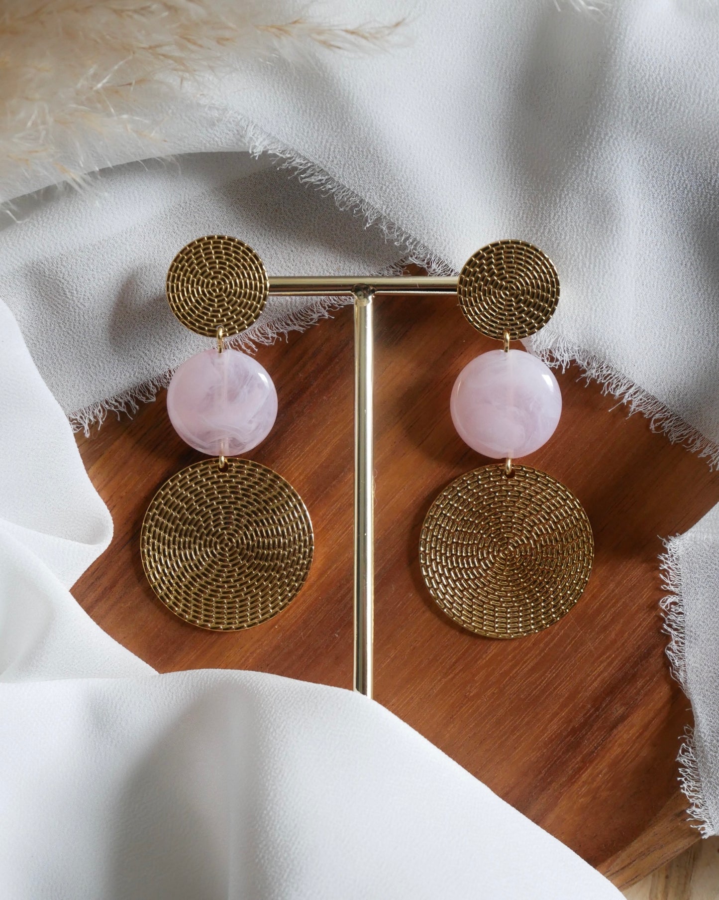 Boucles d'oreilles CIARA - rose clair